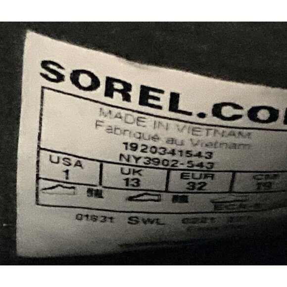 Sorel Youth Size 1 Purple Waterproof Insulated Fur Lined Winter Snow Boots - Picture 7 of 7